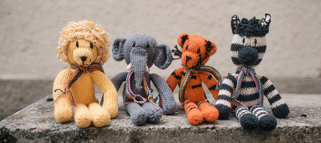 Stricktiere in Bio-Baumwolle