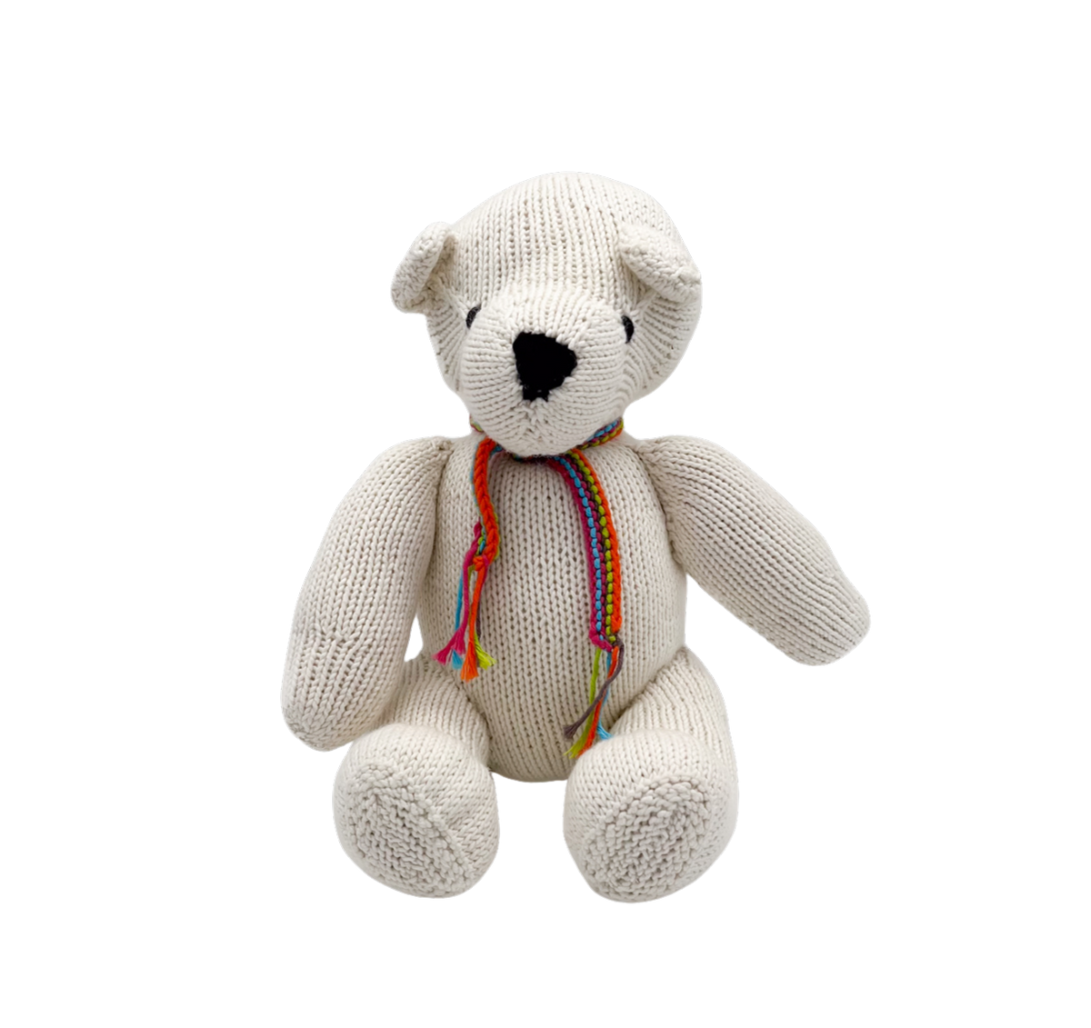 Bär Harlequin Bio-Baumwolle Large Cream Kuscheltier Bundu