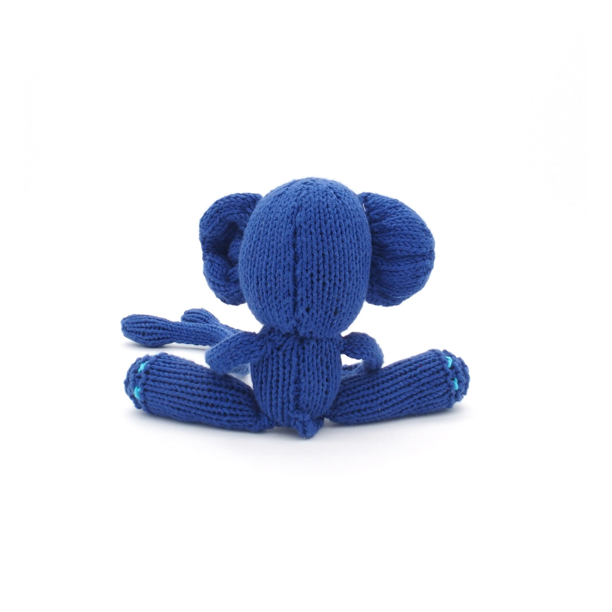 Elefant zum Anbinden Bio-Baumwolle Kuscheltier Blue Turquise