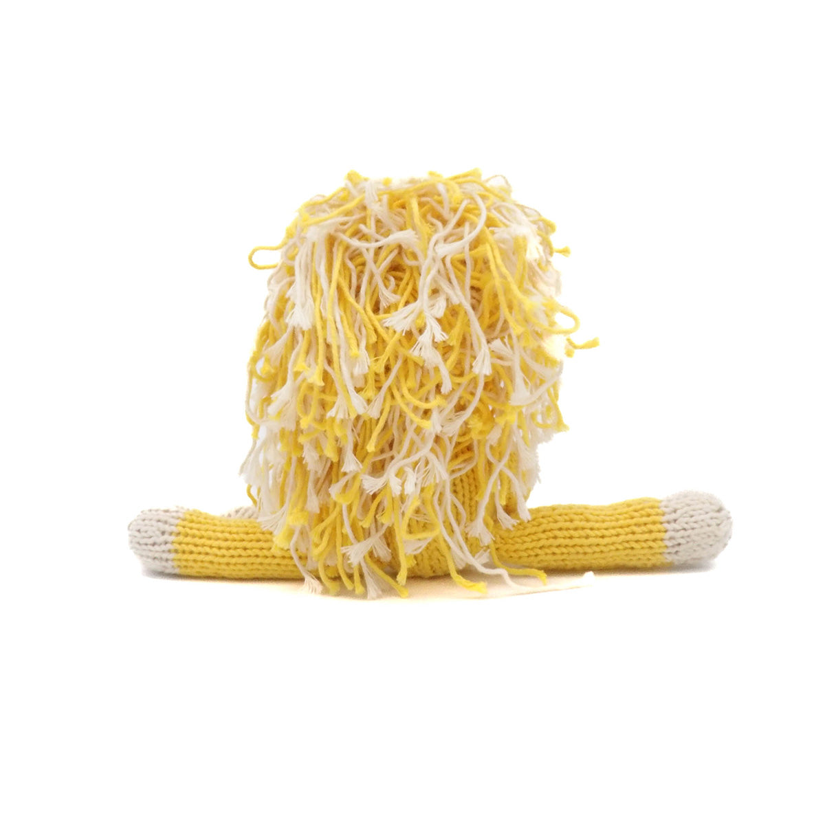 Löwe zum Anbinden Bio-Baumwolle Kuscheltier Yellow Yellow-White