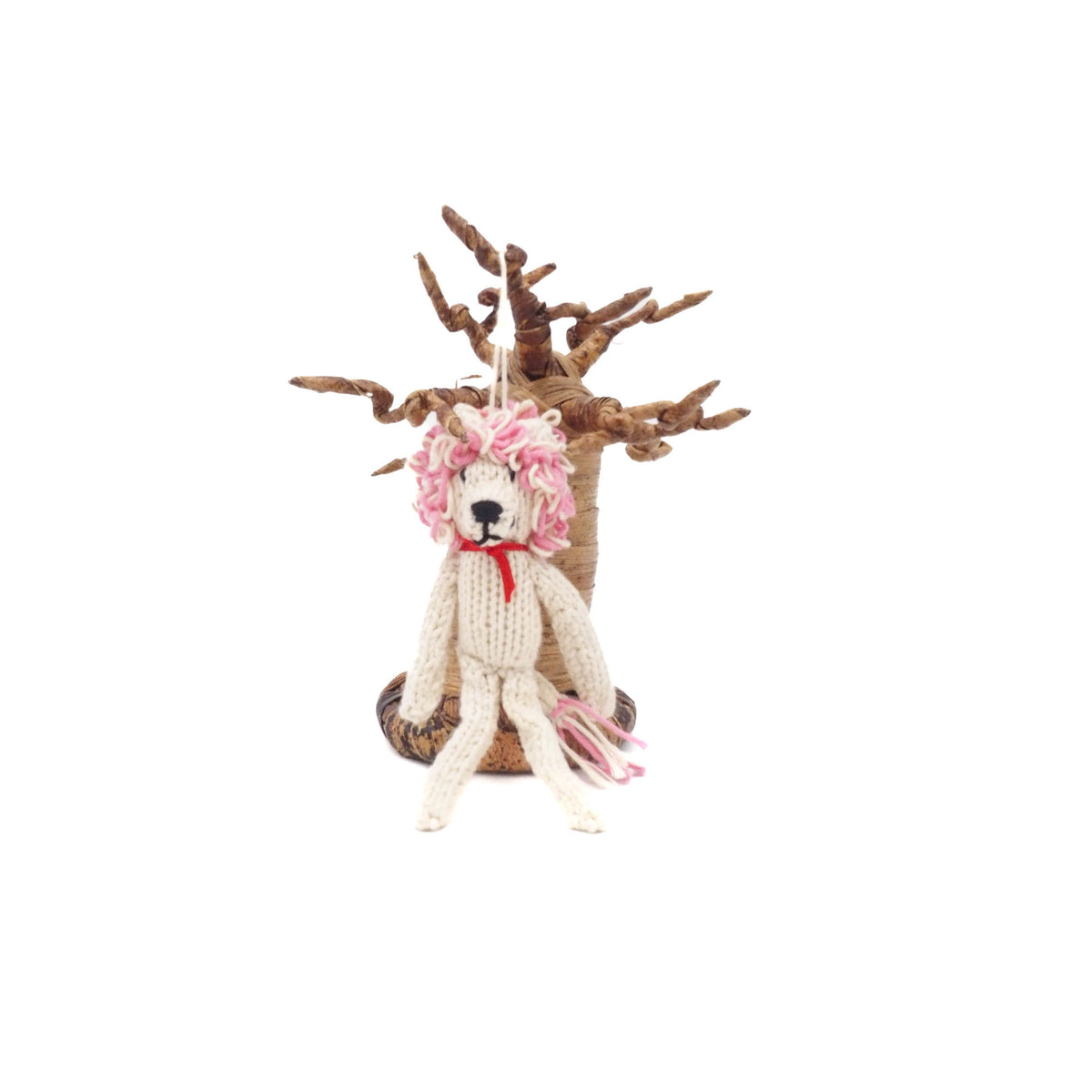 Löwe Bio-Baumwolle Mini Cream Lightpink-Cream zum Aufhängen