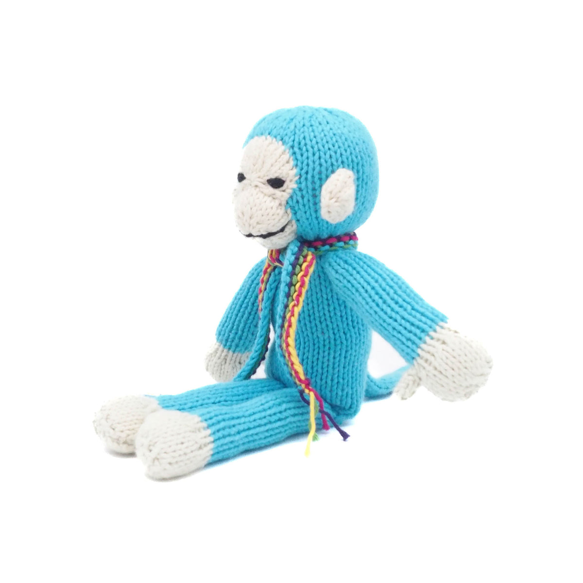 Affe Bio-Baumwolle Small Kuscheltier Turquise Cream Spider