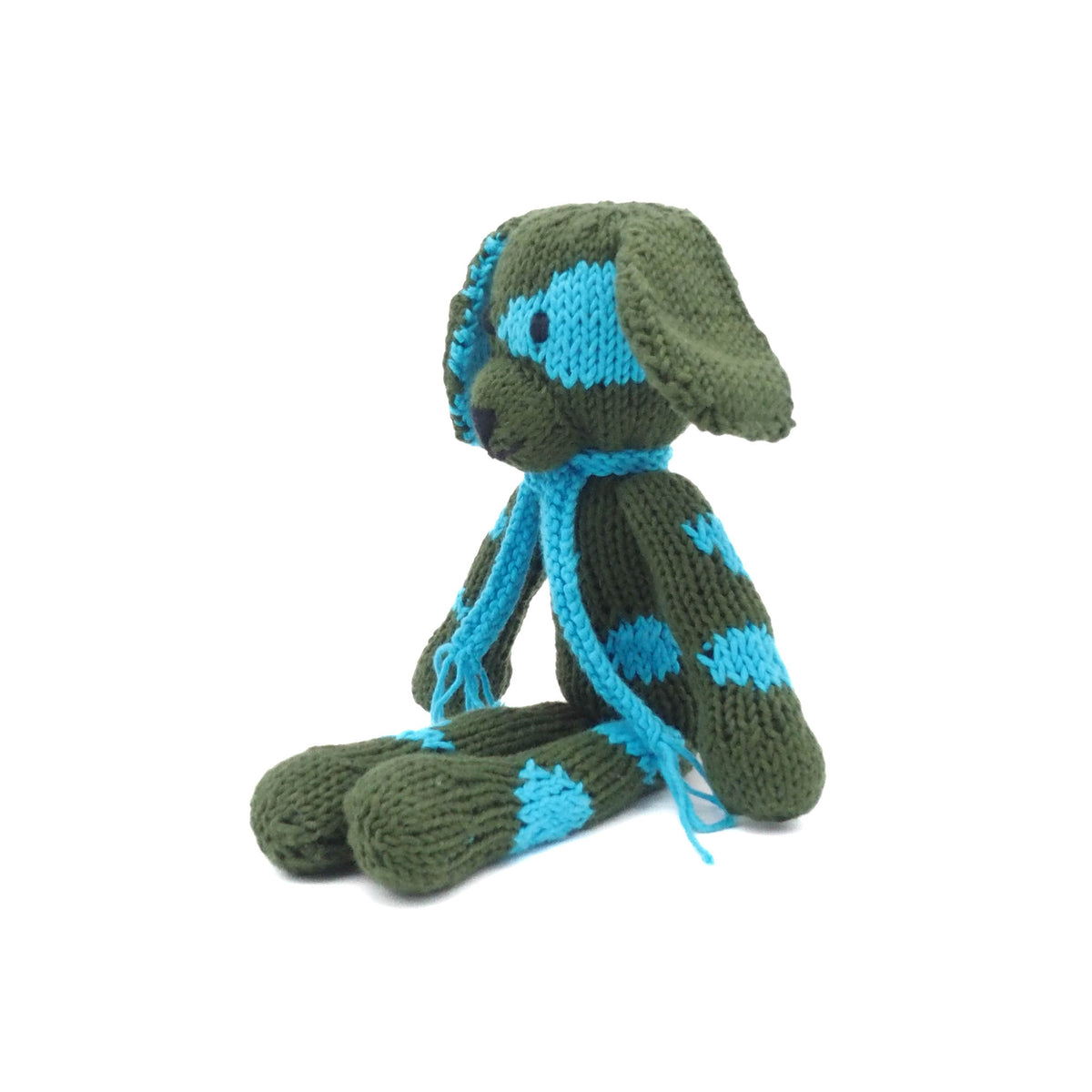 Hund Bio-Baumwolle Small Kuscheltier Junglegreen Turquise Spider