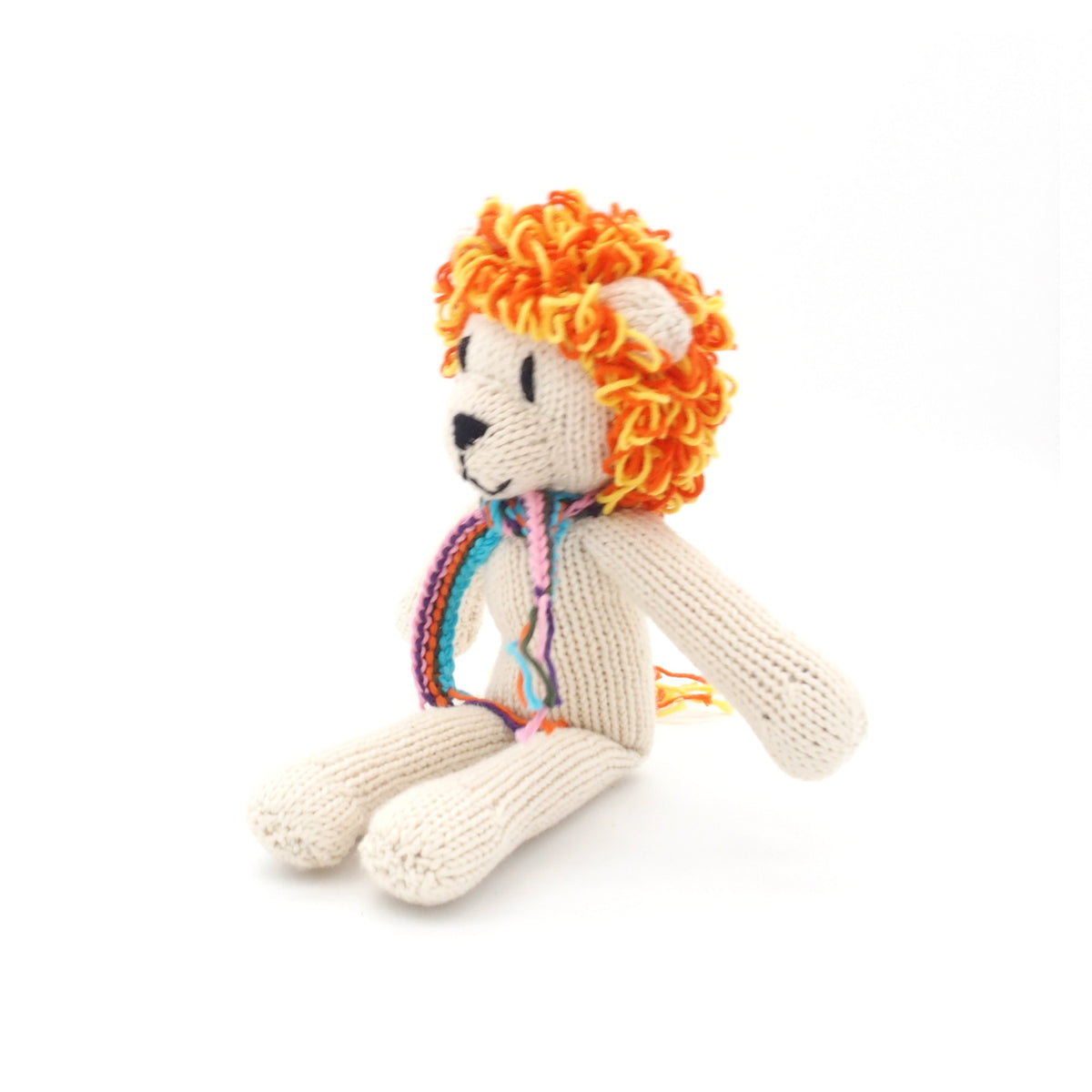 Löwe Bio-Baumwolle Small Kuscheltier Cream Yellow-Orange Spider