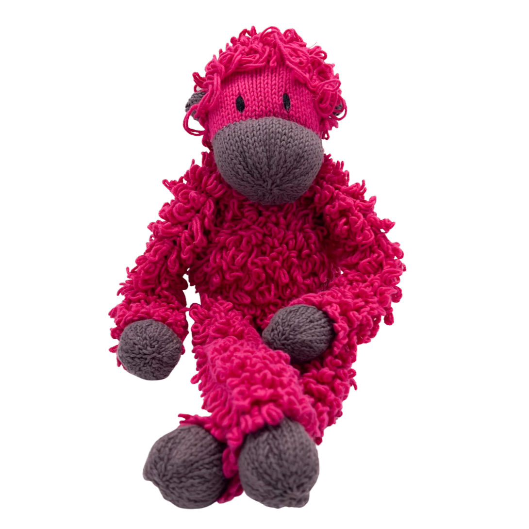 Orang-Utan Bio-Baumwolle Medium Kuscheltier Pink Spider