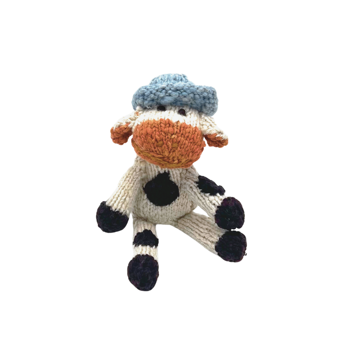Kuh Wolle Small Kuscheltier Cream Blue Shamba