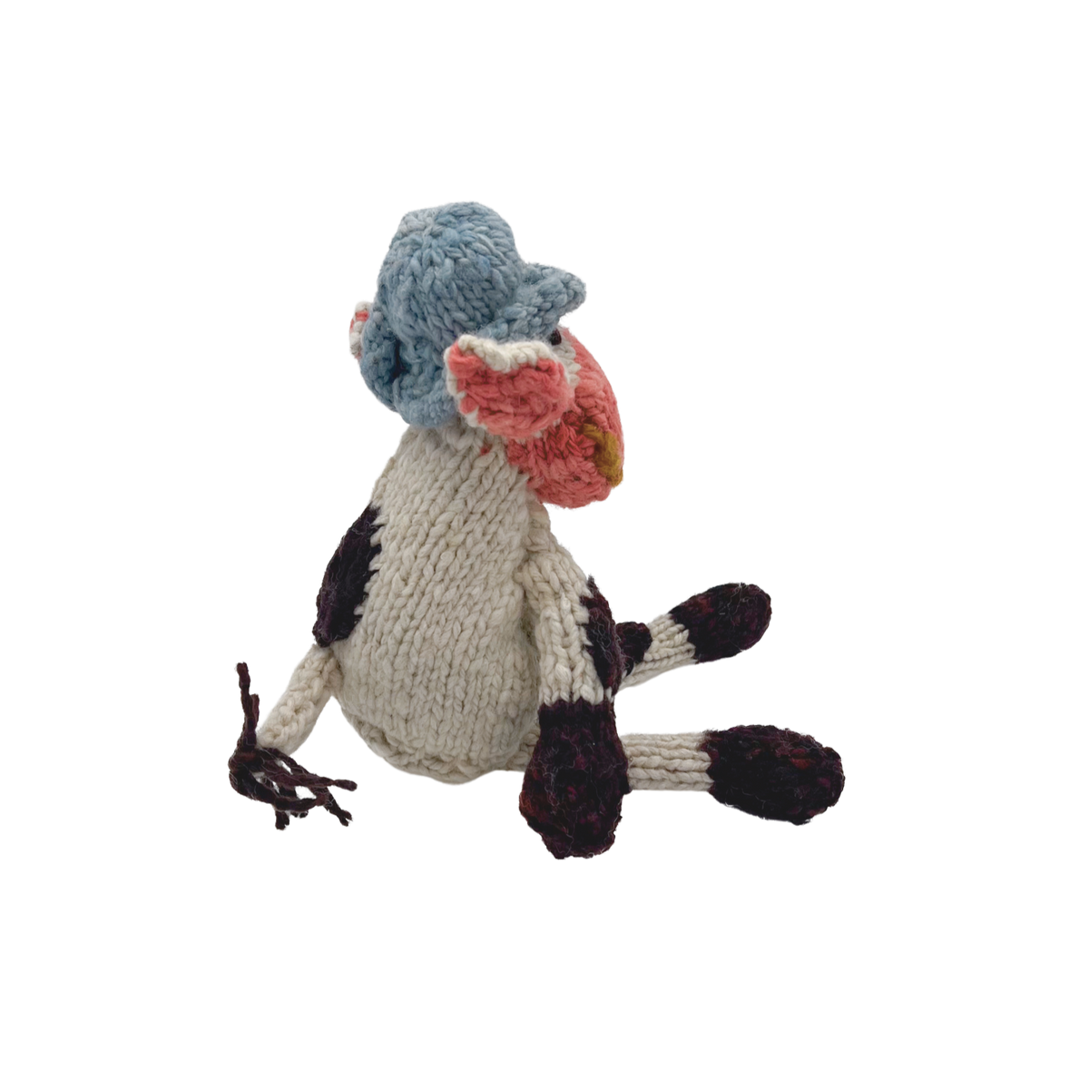 Kuh Wolle Small Kuscheltier Cream Blue Shamba