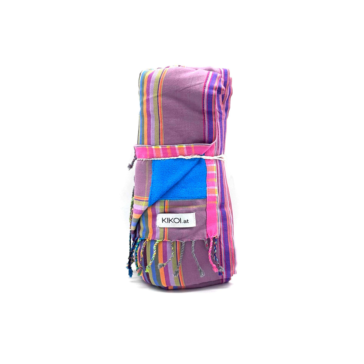 Kikoi Handtuch Baumwolle Rose Lilac Multistripe Turquise Frottee