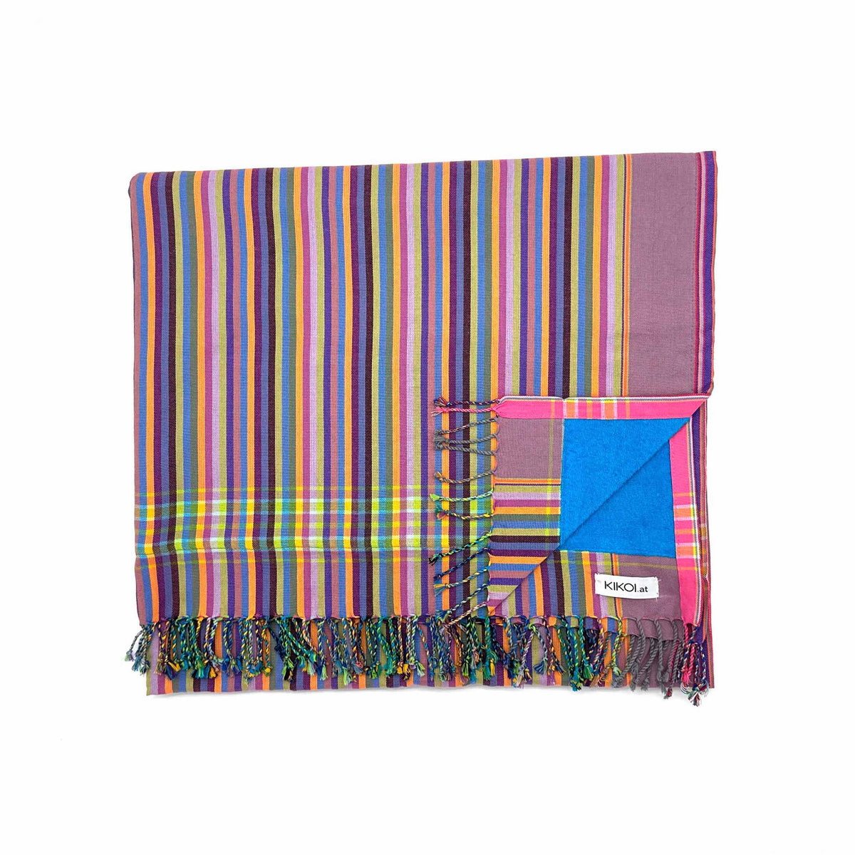 Kikoi Handtuch Baumwolle Rose Lilac Multistripe Turquise Frottee