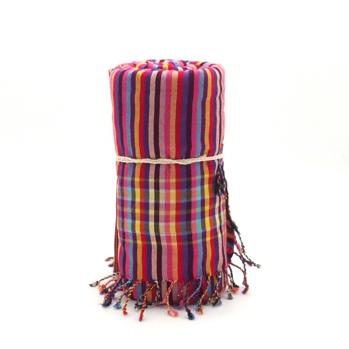 Kikoi Handtuch Baumwolle Red Multi Summerstripe Turquise Frottee