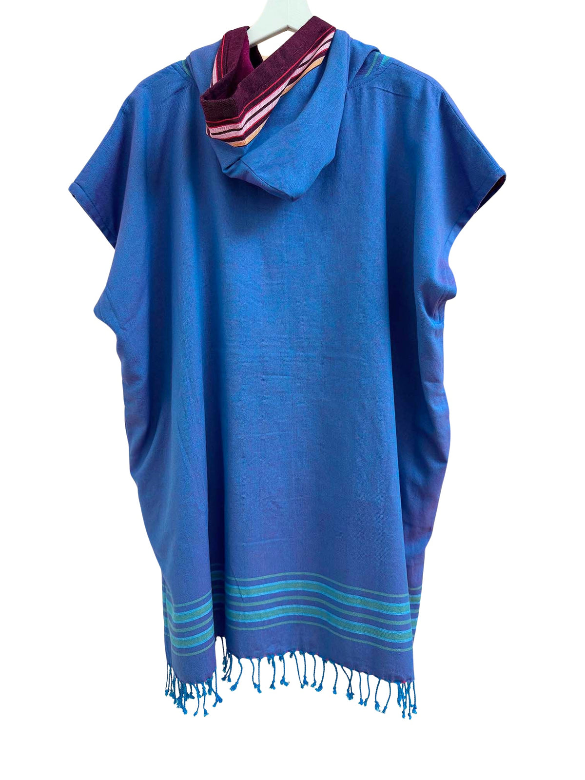 Kikoi Poncho Baumwolle Kapuze Turquise Dark Pink Purple Frottee