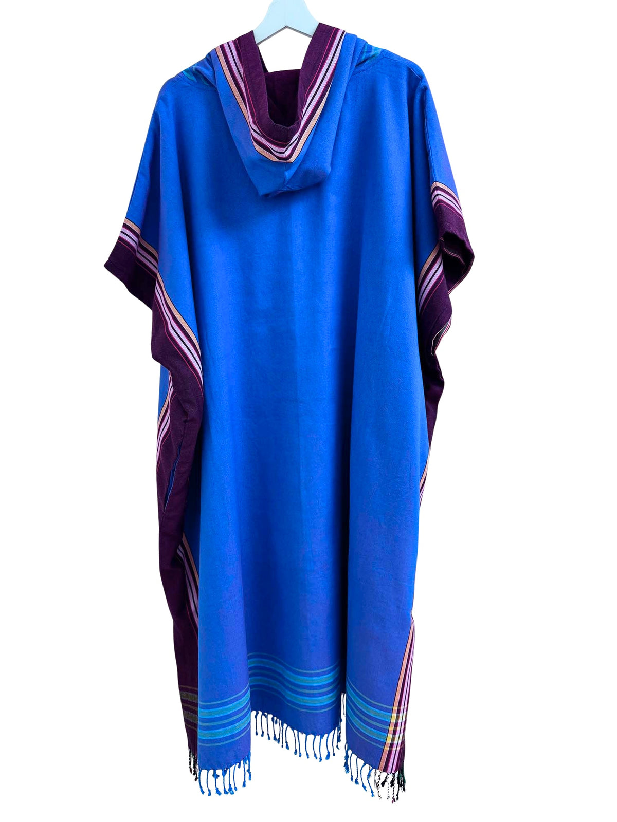 Kikoi Poncho Baumwolle Kapuze Turquise Dark Pink Purple Frottee