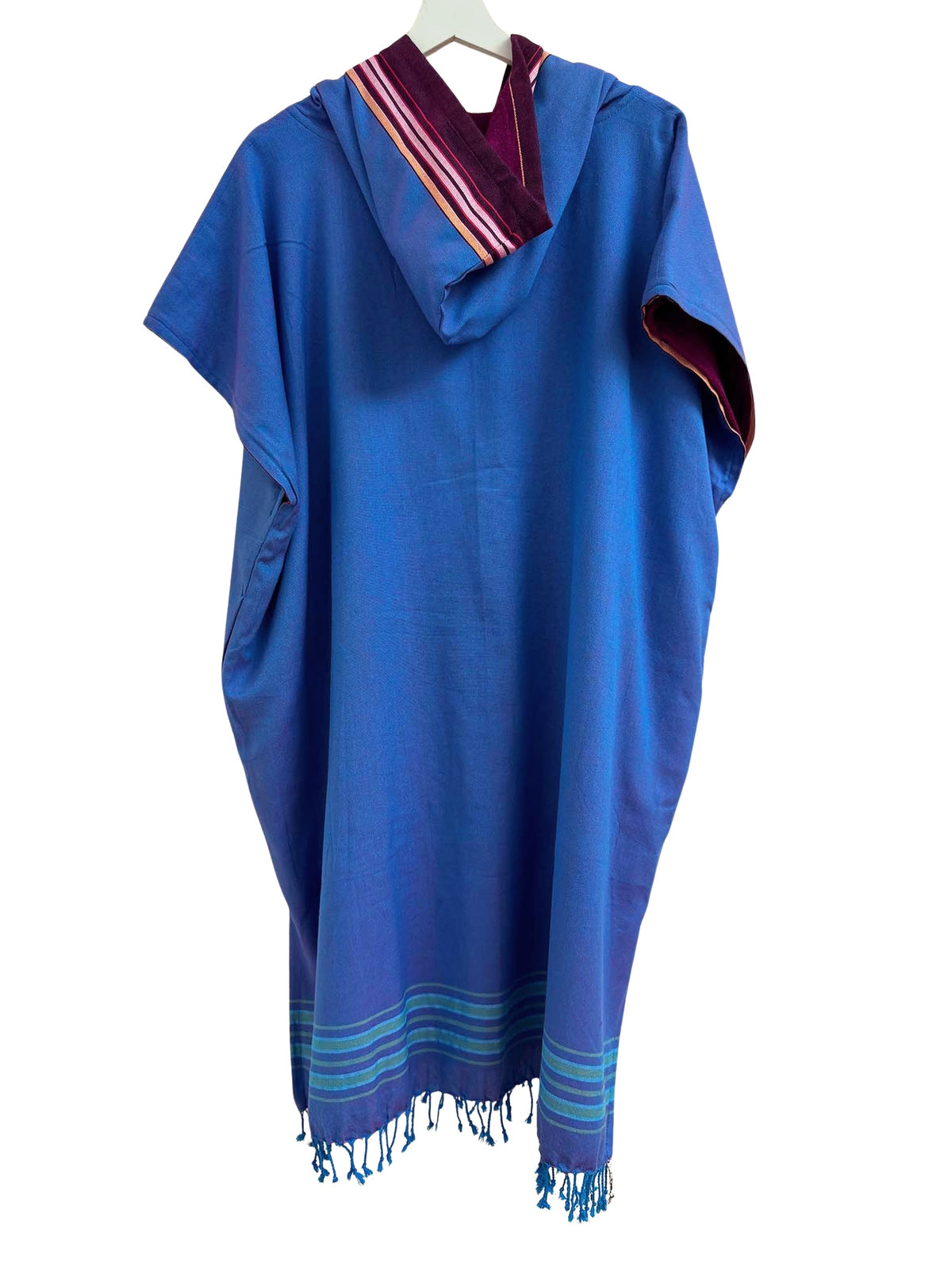 Kikoi Poncho Baumwolle Kapuze Turquise Dark Pink Purple Frottee