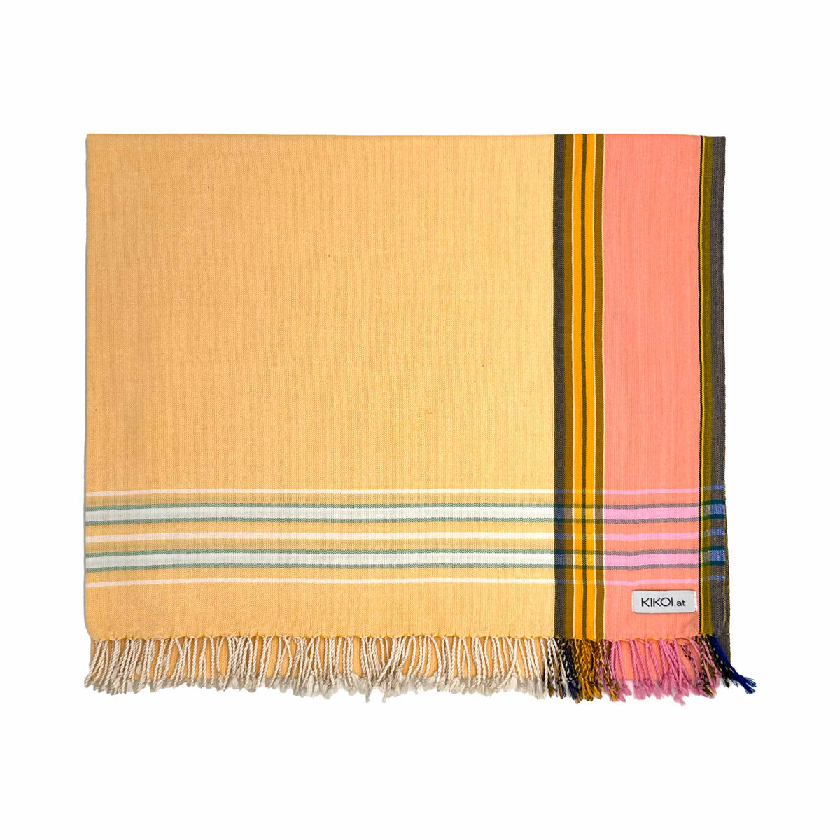 Kikoi Tuch Baumwolle Yellow Pink