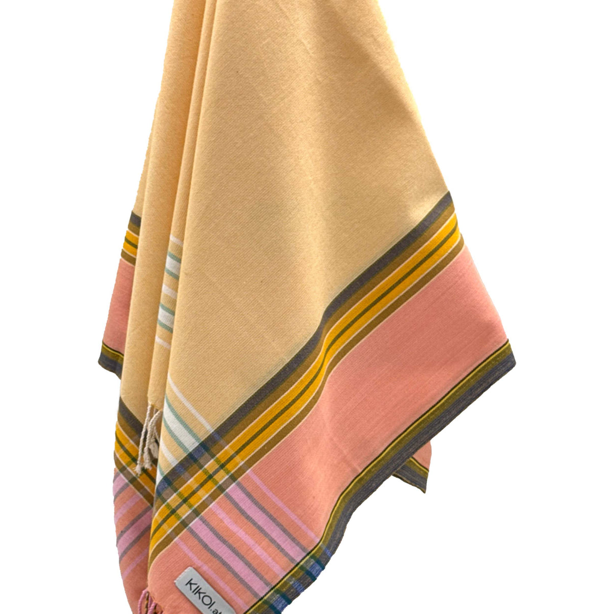 Kikoi Tuch Baumwolle Yellow Pink