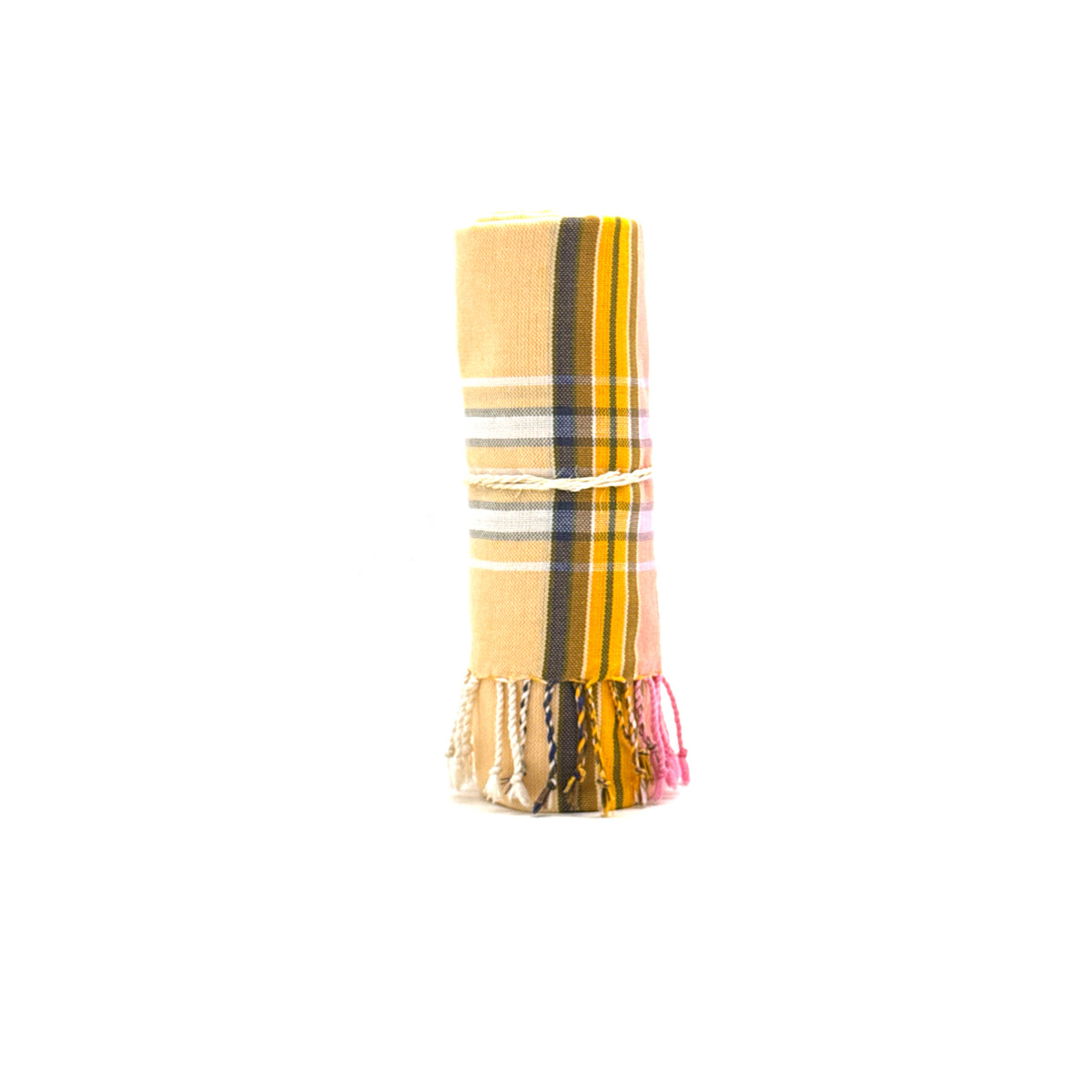 Kikoi Tuch Baumwolle Yellow Pink