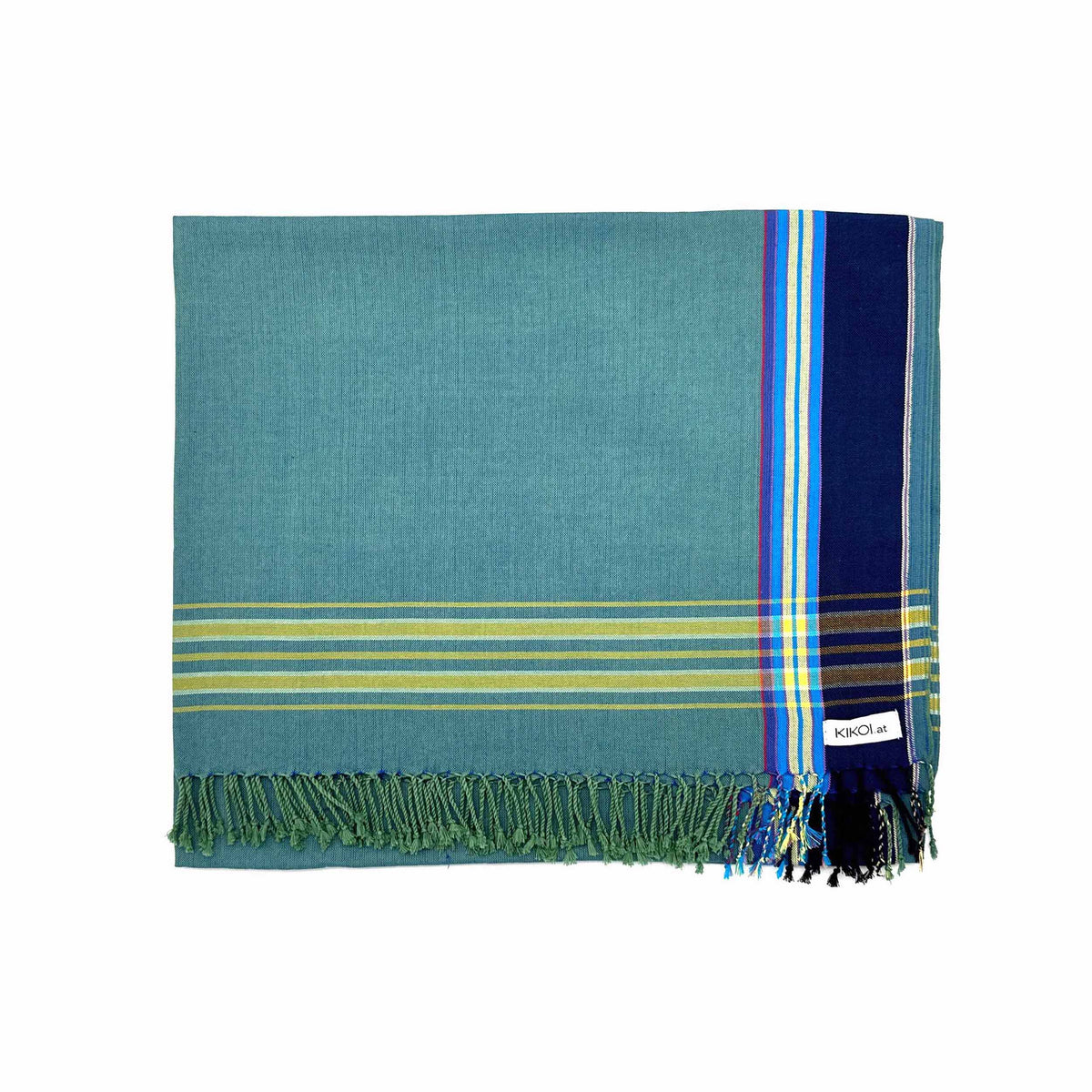 Kikoi Tuch Baumwolle Grey Blue Uni