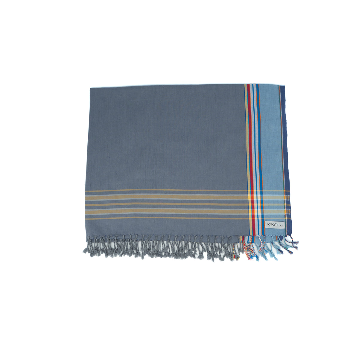 Kikoi Tuch Bauwolle Grey Blue