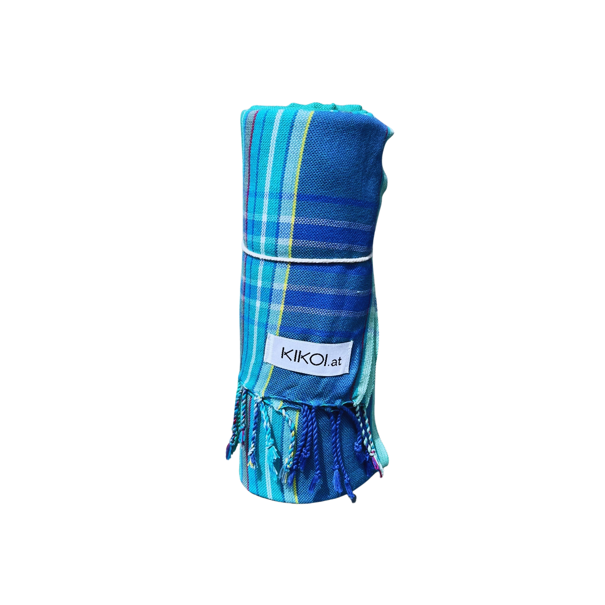 Kikoi Tuch Baumwolle Green Blue Uni