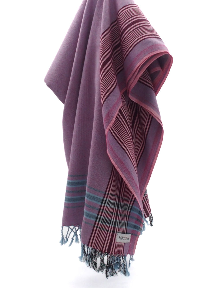 Kikoi Tuch Bauwolle Lightblue Pink