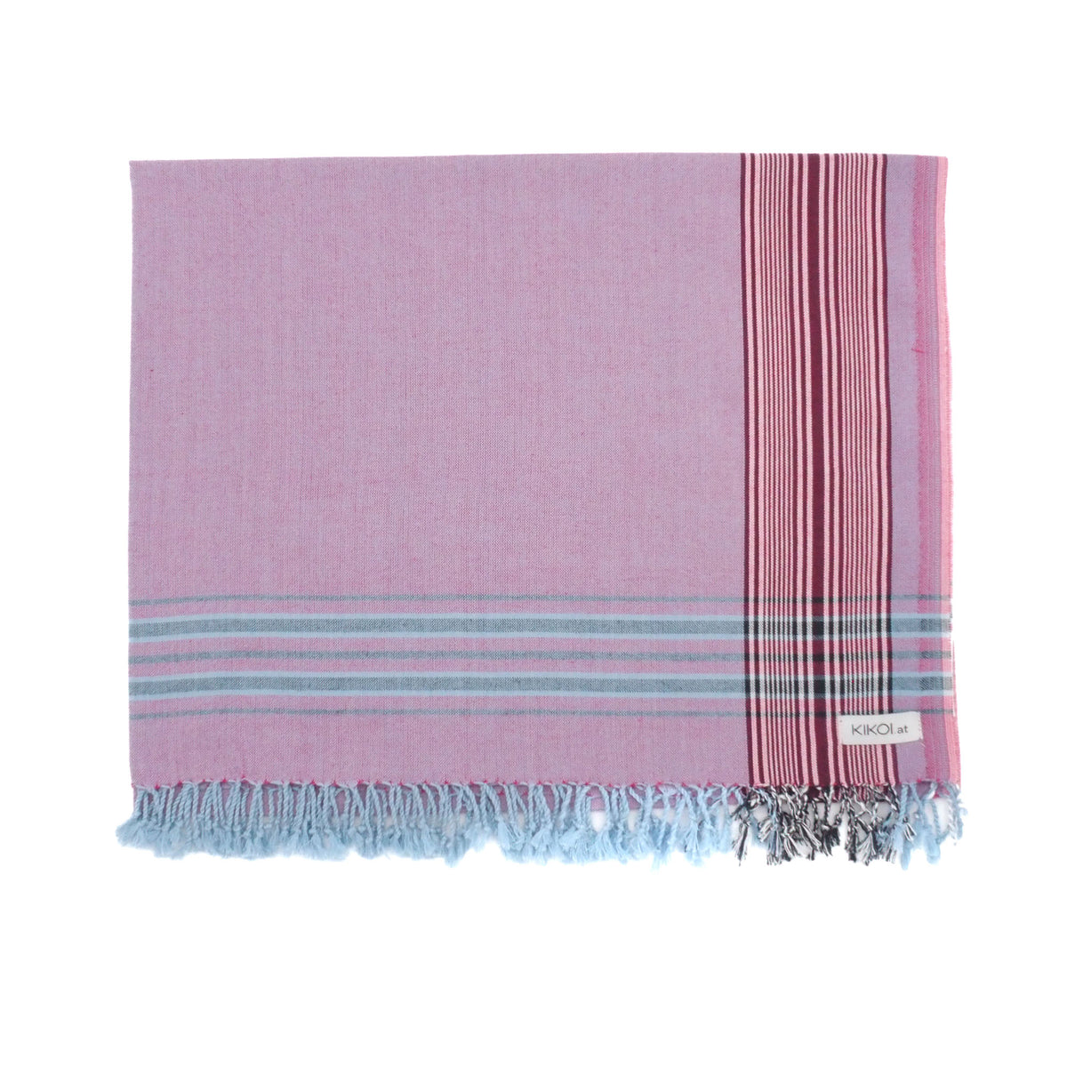Kikoi Tuch Bauwolle Lightblue Pink