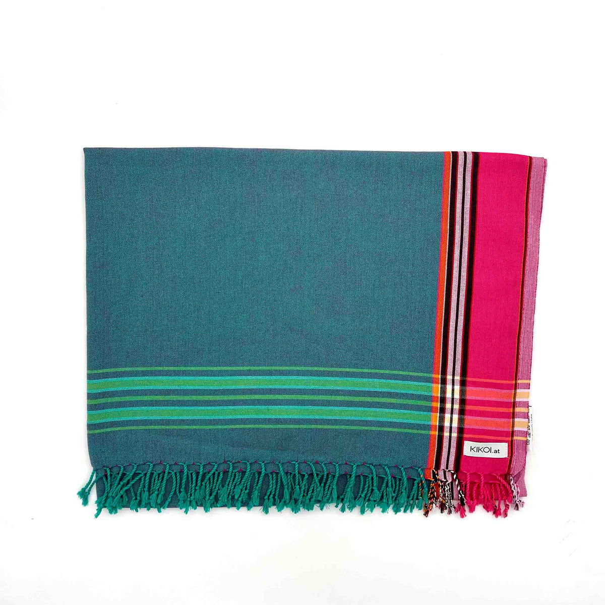 Kikoi Tuch Bauwolle Khaki Pink