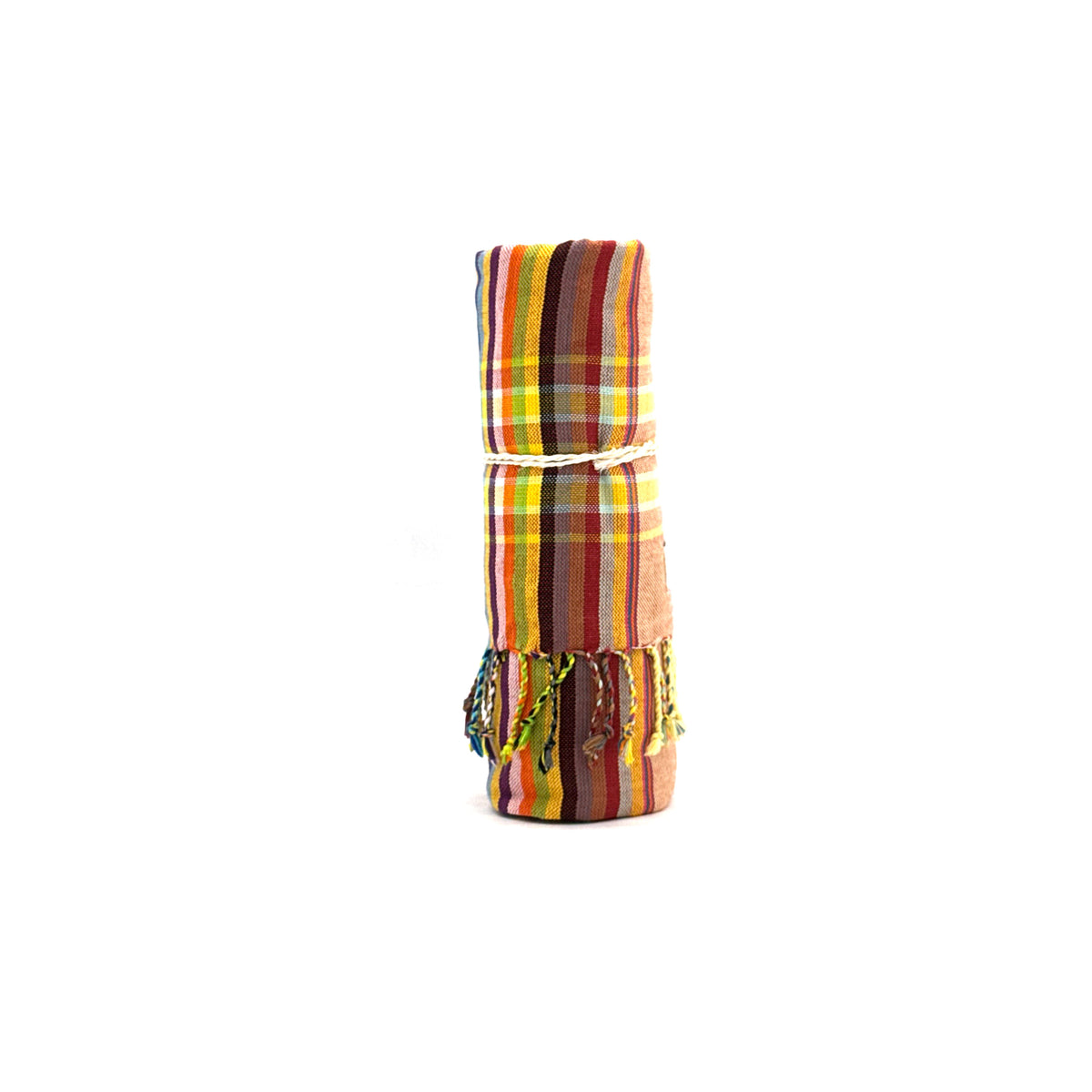 Kikoi Tuch Baumwolle Peach Multistripe