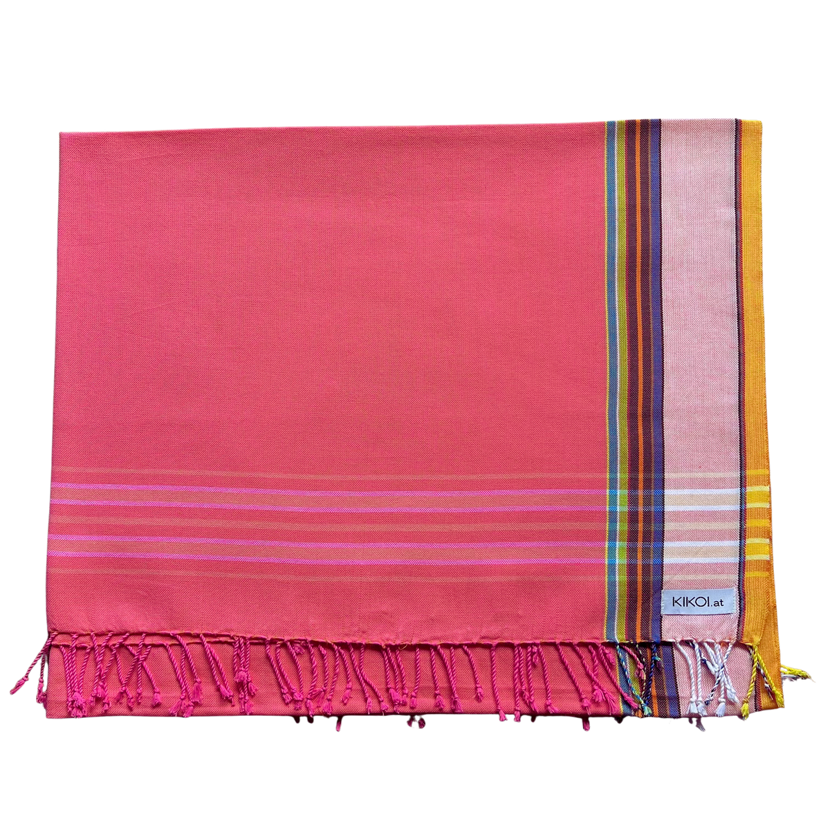 Kikoi Tuch Baumwolle Pink Orange Uni