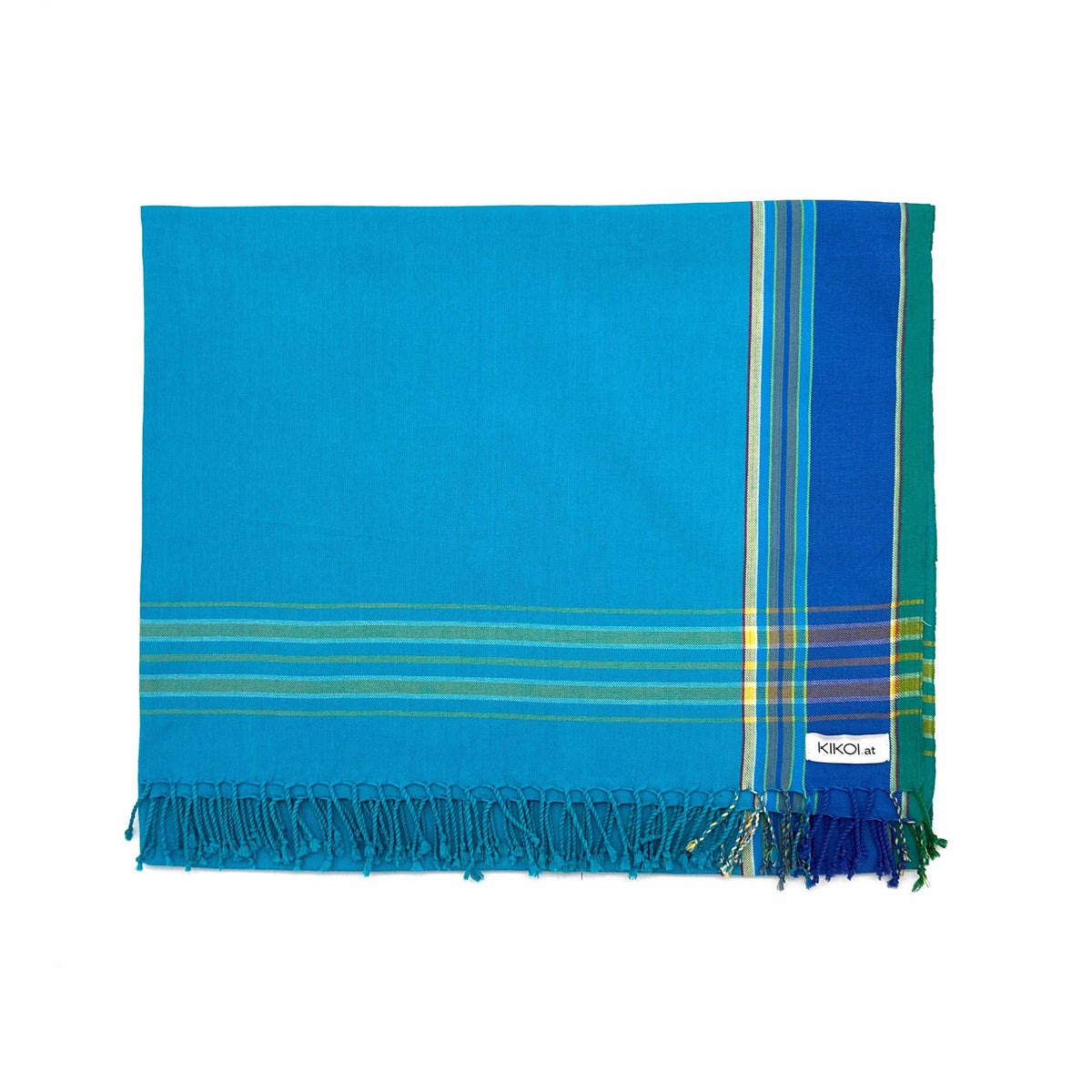 Kikoi Tuch Baumwolle Turquise Blue Uni