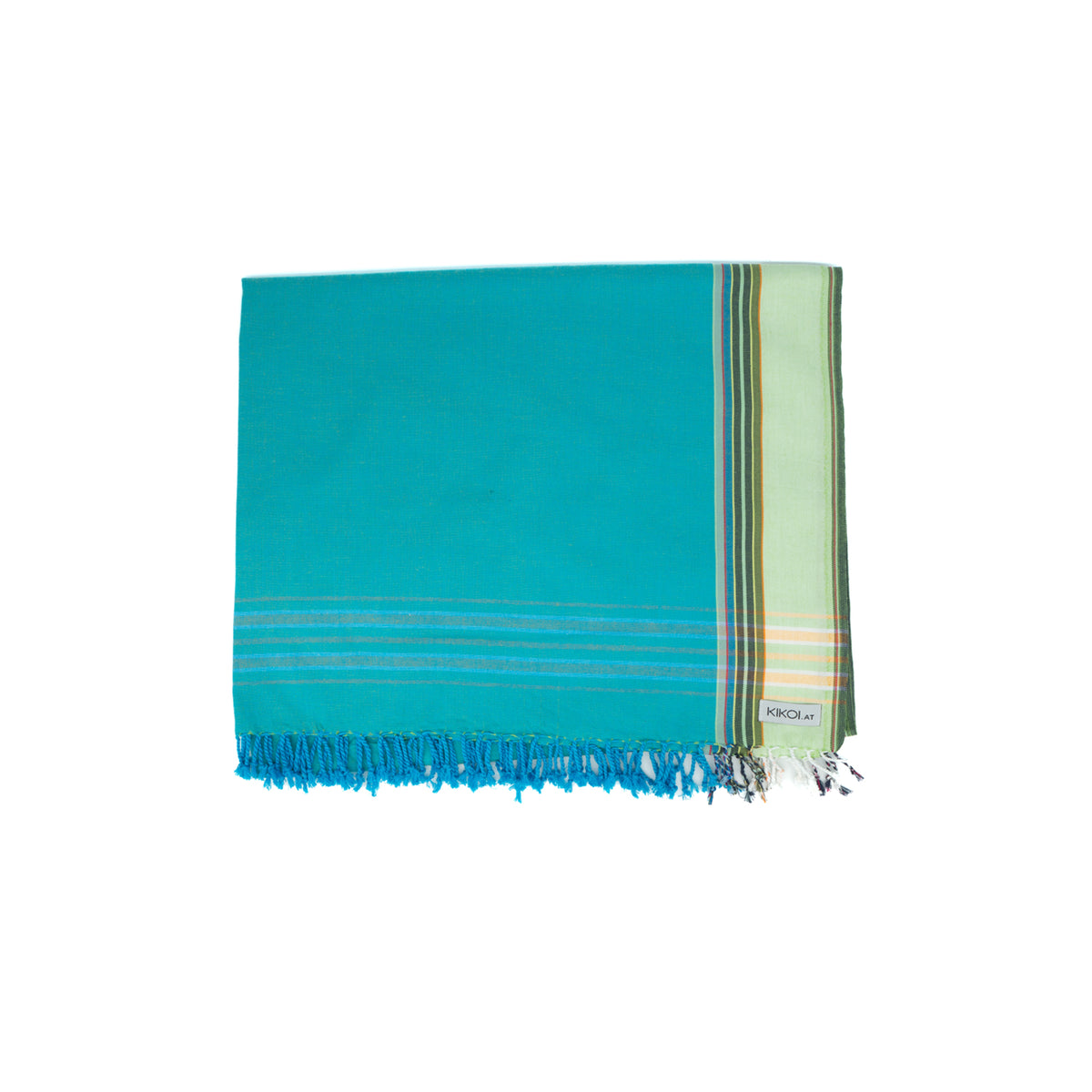 Kikoi Tuch Bauwolle Turquise Lightgreen