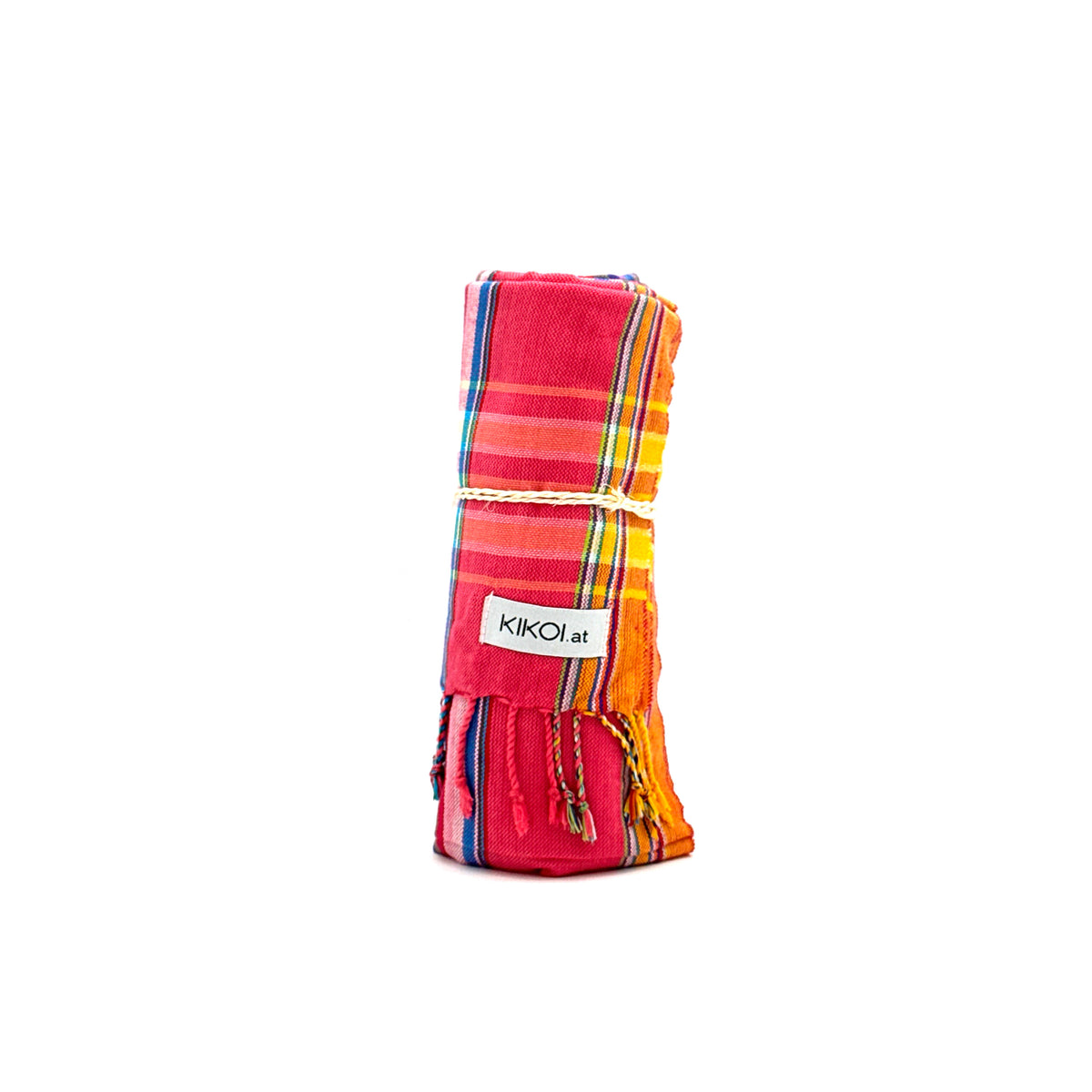 Kikoi Tuch Baumwolle Pink Multistripe