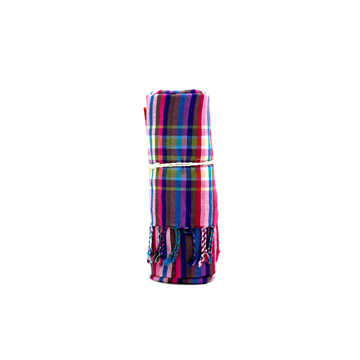 Kikoi Tuch Baumwolle Pink Multistripe