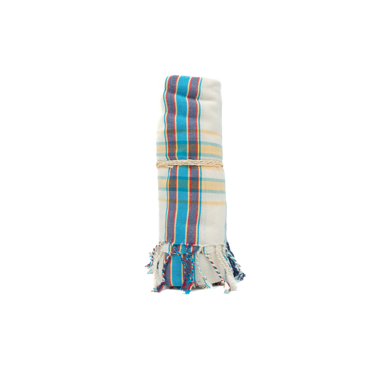 Kikoi Tuch Bauwolle New Widestripe White