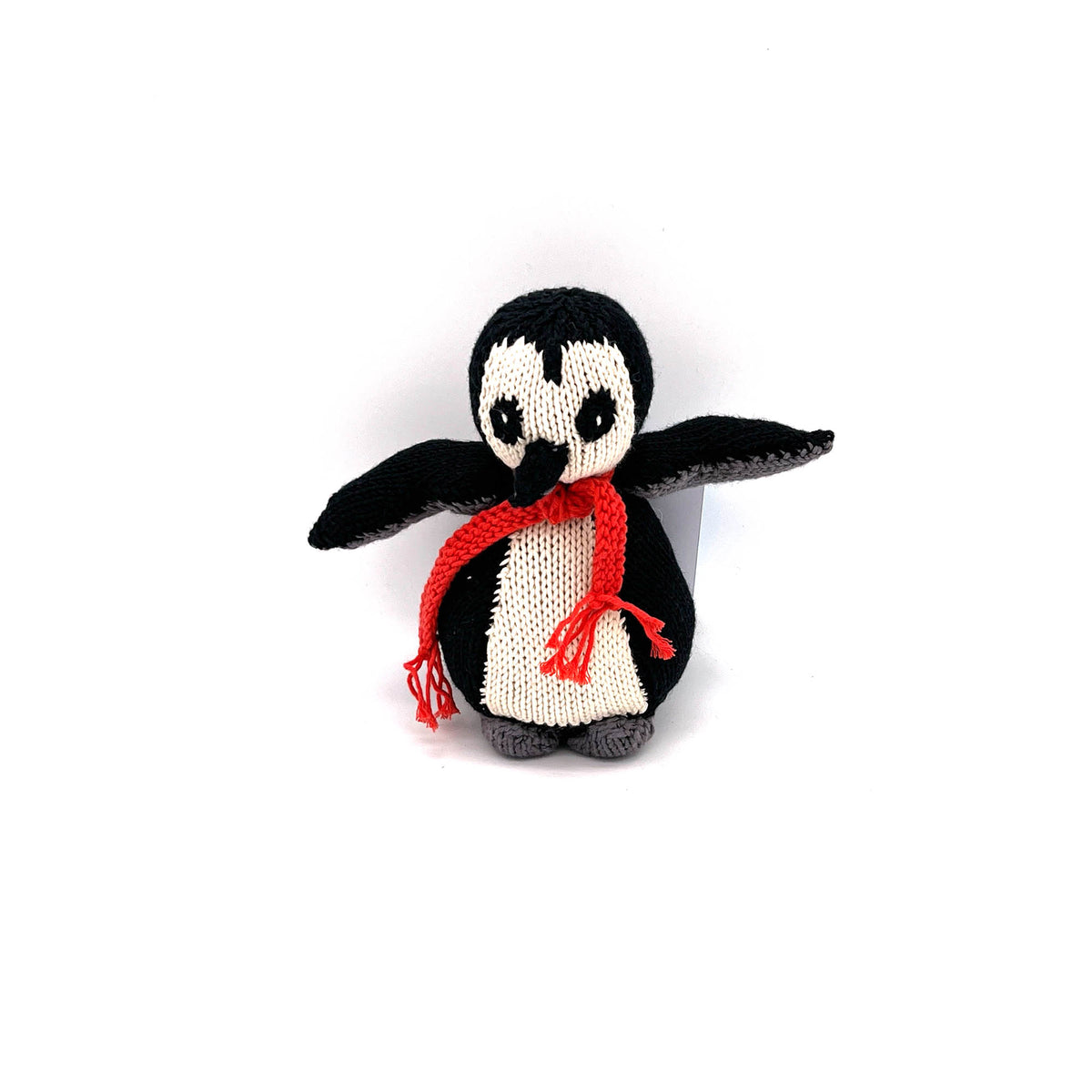 Pinguin Bio-Baumwolle Small Black Cream Kuscheltier Bundu