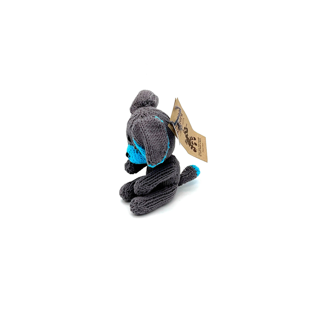 Hund Bio-Baumwolle Small Kuscheltier Grey Turquise Rascal
