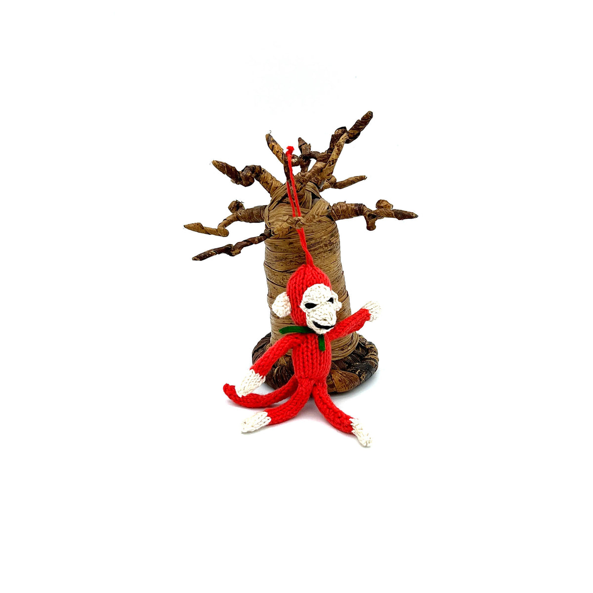 Affe Bio-Baumwolle Mini Red zum Aufhängen