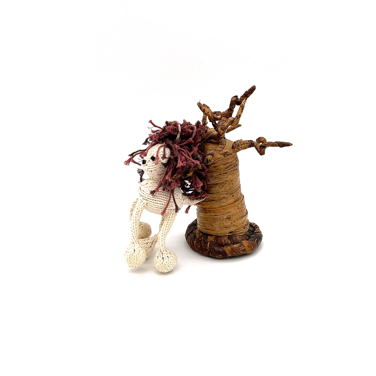Löwe Bio-Baumwolle Schlüsselanhänger Cream Brown